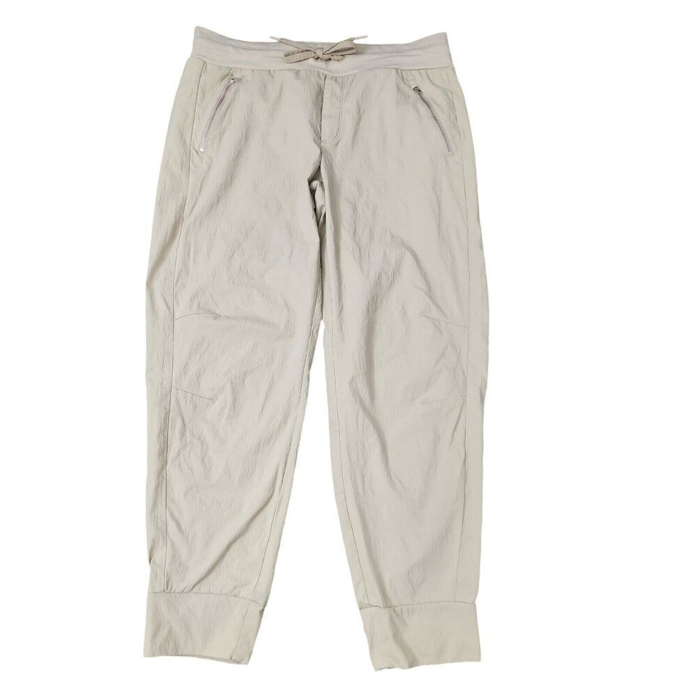 Athleta Trekkie North Joggers Womens 12 Beige Hiking Trail Pants High-Rise